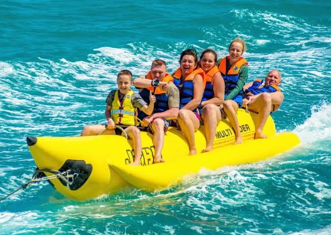 Banana boat ride Dubai Marina water sports